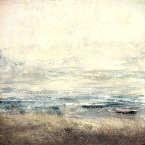 Distant Mountains Black Ornate Wood Framed Art Print with Double Matting by Dundon, Denise