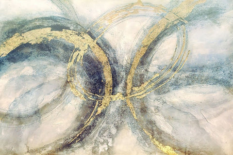 Breath and Awareness Black Ornate Wood Framed Art Print with Double Matting by Dundon, Denise