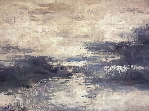 Water Spirits White Modern Wood Framed Art Print with Double Matting by Dundon, Denise