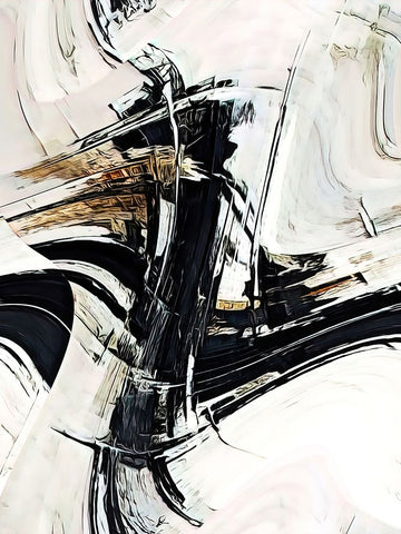 Continuum Black Modern Wood Framed Art Print by Dundon, Denise