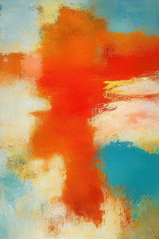 Facing East White Modern Wood Framed Art Print with Double Matting by Dundon, Denise