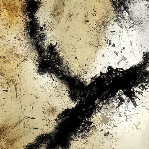 Triple Junction Black Modern Wood Framed Art Print by Dundon, Denise