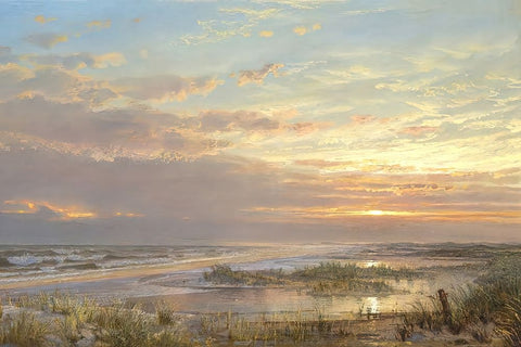 High Tide White Modern Wood Framed Art Print with Double Matting by Dundon, Denise