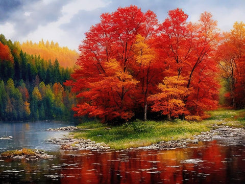 Fall Finery Black Modern Wood Framed Art Print by Dundon, Denise