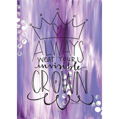 Invisible Crown Black Modern Wood Framed Art Print by Wieners, Valerie