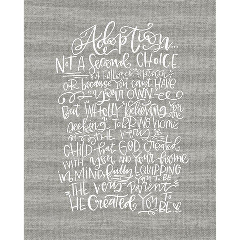 Adoption Black Modern Wood Framed Art Print with Double Matting by Wieners, Valerie