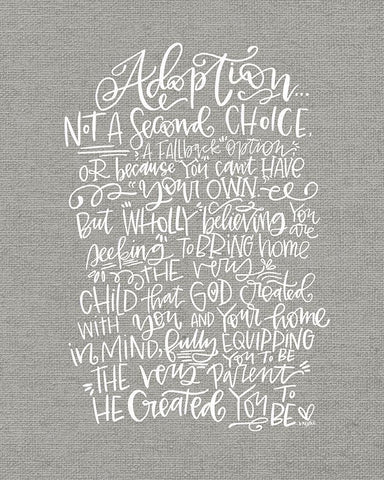 Adoption White Modern Wood Framed Art Print with Double Matting by Wieners, Valerie