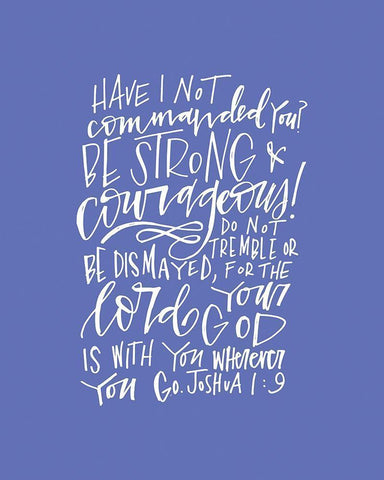 Be Strong White Modern Wood Framed Art Print with Double Matting by Wieners, Valerie