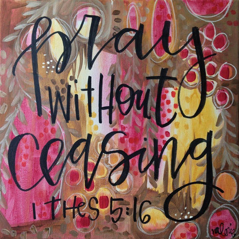 Pray Black Modern Wood Framed Art Print with Double Matting by Wieners, Valerie