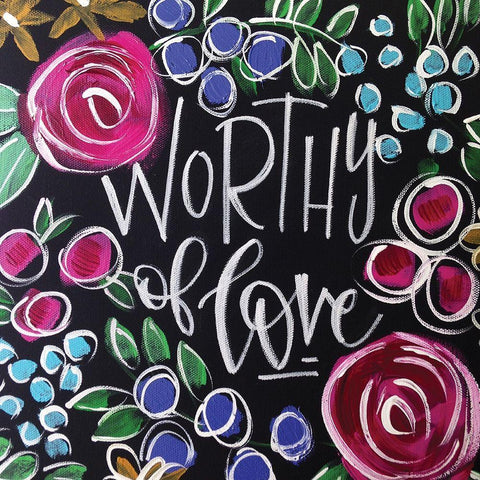 Worthy of Love White Modern Wood Framed Art Print with Double Matting by Wieners, Valerie