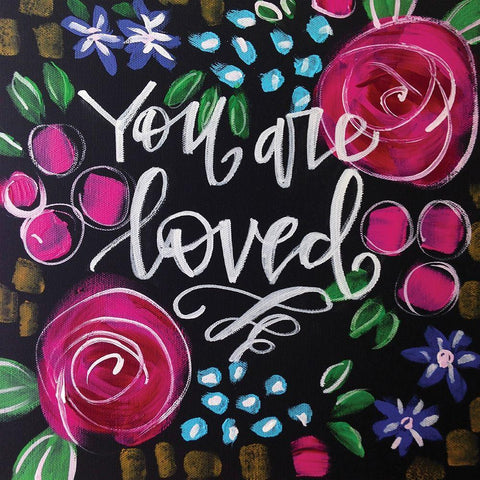 You Are Loved White Modern Wood Framed Art Print with Double Matting by Wieners, Valerie