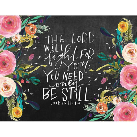 The Lord Black Modern Wood Framed Art Print by Wieners, Valerie