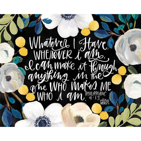 Whatever I Have Black Modern Wood Framed Art Print by Wieners, Valerie