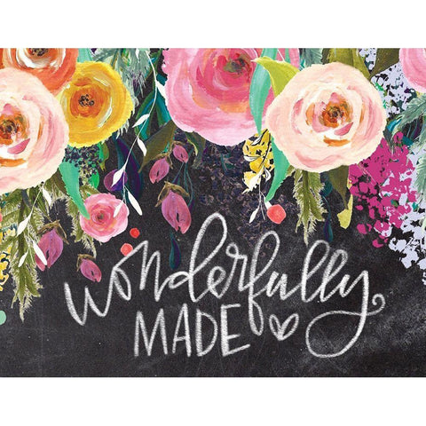 Wonderfully Made White Modern Wood Framed Art Print by Wieners, Valerie