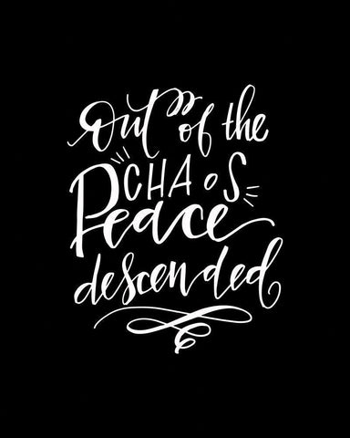 Chaos White Modern Wood Framed Art Print with Double Matting by Wieners, Valerie