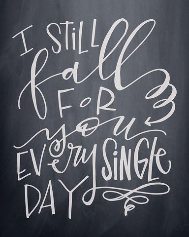 I Still Fall White Modern Wood Framed Art Print with Double Matting by Wieners, Valerie