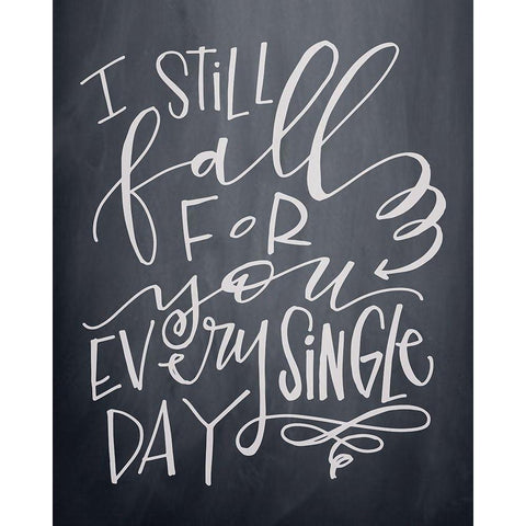 I Still Fall Black Modern Wood Framed Art Print by Wieners, Valerie