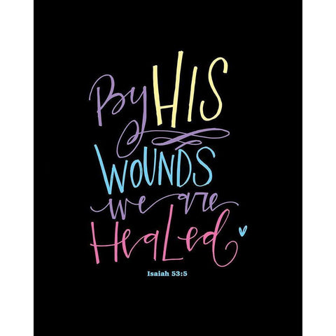 Easter - By His Wounds Black Modern Wood Framed Art Print by Wieners, Valerie