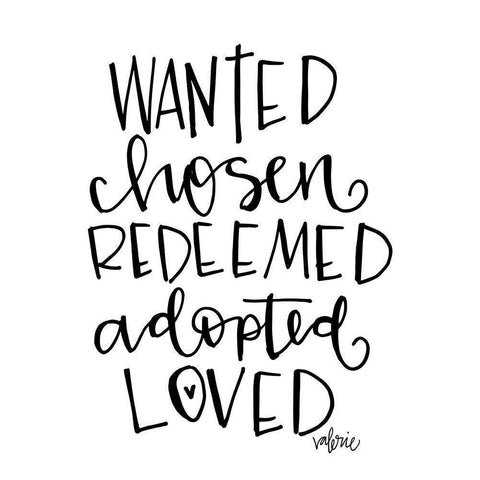 Wanted, Chosen Black Modern Wood Framed Art Print by Wieners, Valerie