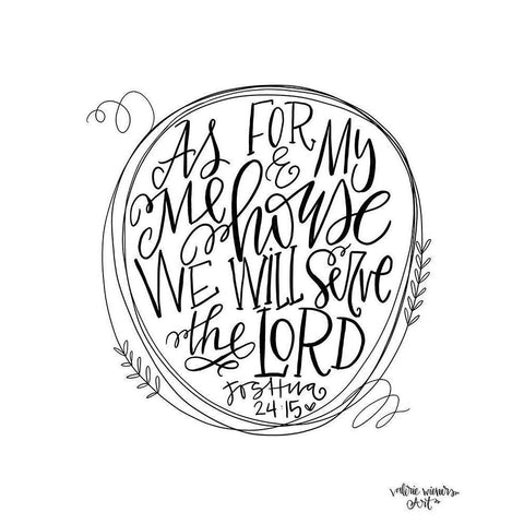 As For Me White Modern Wood Framed Art Print by Wieners, Valerie