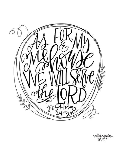 As For Me Black Ornate Wood Framed Art Print with Double Matting by Wieners, Valerie