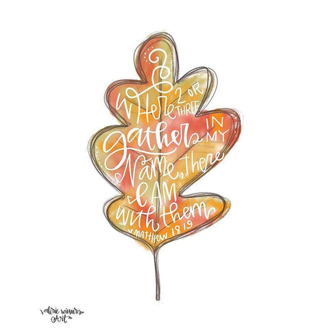 Gather in My Name Black Modern Wood Framed Art Print with Double Matting by Wieners, Valerie