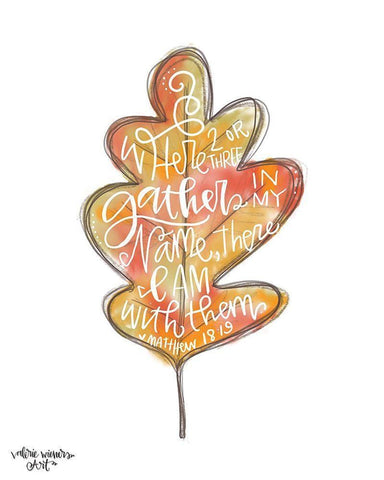 Gather in My Name Black Ornate Wood Framed Art Print with Double Matting by Wieners, Valerie