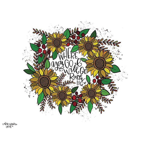 Where You Go Black Modern Wood Framed Art Print with Double Matting by Wieners, Valerie