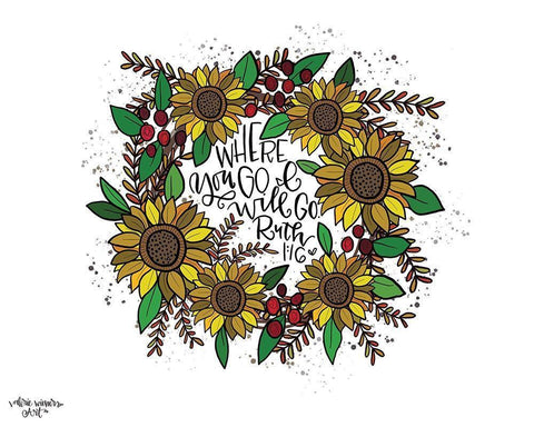 Where You Go Black Ornate Wood Framed Art Print with Double Matting by Wieners, Valerie