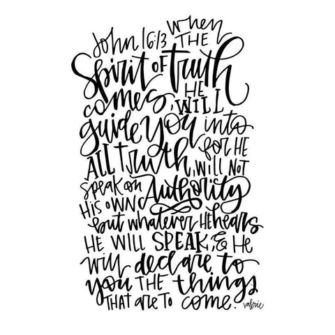 Spirit of Truth BW Gold Ornate Wood Framed Art Print with Double Matting by Wieners, Valerie