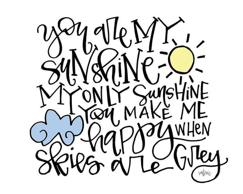 Sunshine White Modern Wood Framed Art Print with Double Matting by Wieners, Valerie