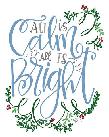 All is Calm White Modern Wood Framed Art Print with Double Matting by Wieners, Valerie