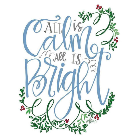 All is Calm Black Modern Wood Framed Art Print with Double Matting by Wieners, Valerie