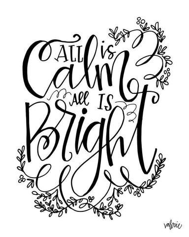 All is Calm White Modern Wood Framed Art Print with Double Matting by Wieners, Valerie