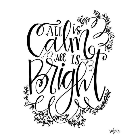 All is Calm Gold Ornate Wood Framed Art Print with Double Matting by Wieners, Valerie