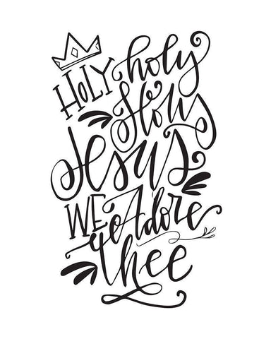 Holy Night White Modern Wood Framed Art Print with Double Matting by Wieners, Valerie