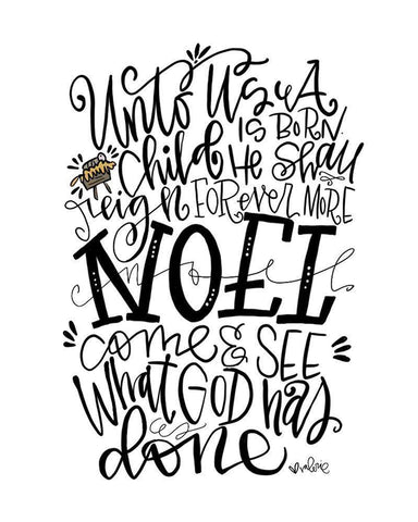 Noel White Modern Wood Framed Art Print with Double Matting by Wieners, Valerie