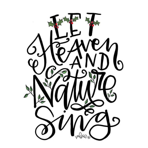 Let Heave and Nature Sing Black Modern Wood Framed Art Print by Wieners, Valerie