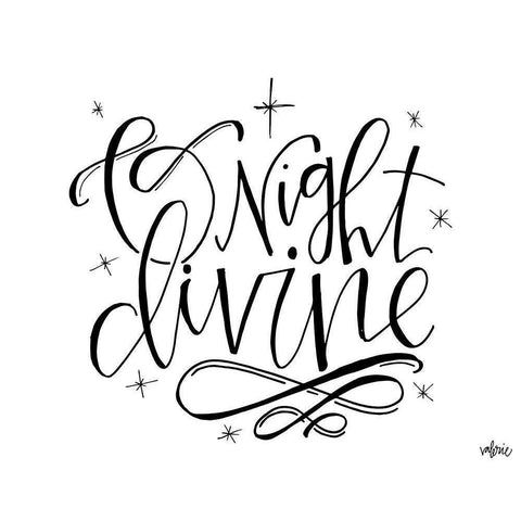 O Night Divine Gold Ornate Wood Framed Art Print with Double Matting by Wieners, Valerie