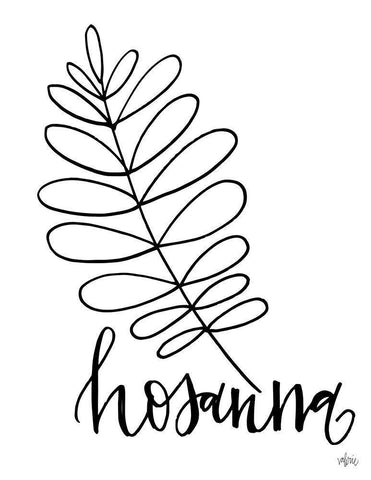 Hosanna Black Ornate Wood Framed Art Print with Double Matting by Wieners, Valerie