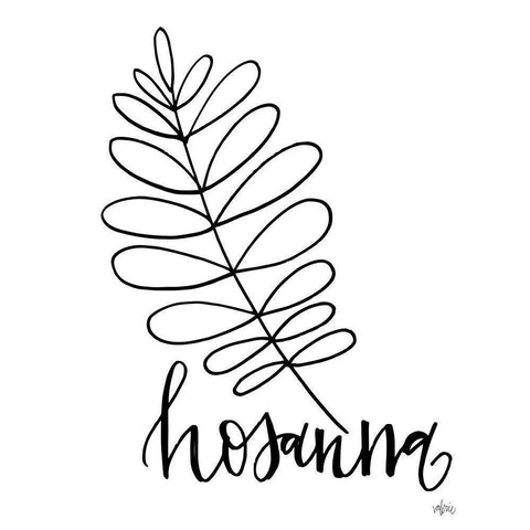 Hosanna Black Modern Wood Framed Art Print by Wieners, Valerie