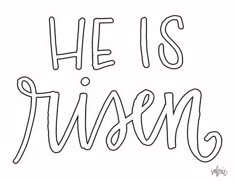 He is Risen White Modern Wood Framed Art Print with Double Matting by Wieners, Valerie