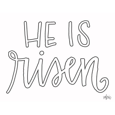 He is Risen White Modern Wood Framed Art Print by Wieners, Valerie