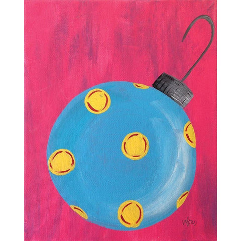 Blue Ornament Black Modern Wood Framed Art Print with Double Matting by Wieners, Valerie