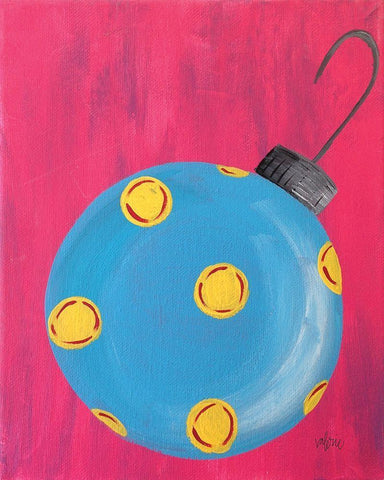 Blue Ornament Black Ornate Wood Framed Art Print with Double Matting by Wieners, Valerie