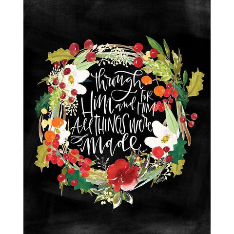 All Things Were Made Black Modern Wood Framed Art Print with Double Matting by Wieners, Valerie