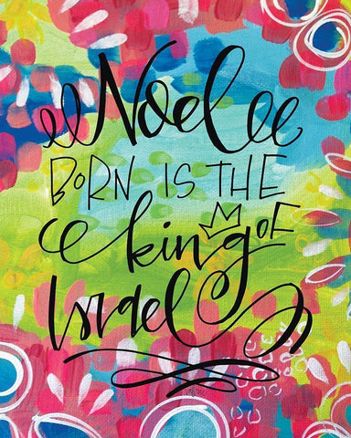 Noel - Color White Modern Wood Framed Art Print with Double Matting by Wieners, Valerie