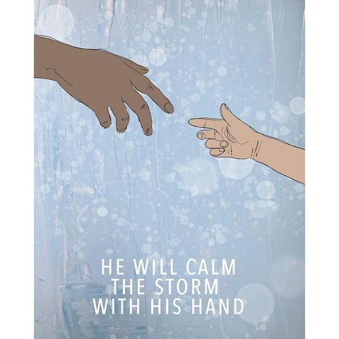 Calm the Storm White Modern Wood Framed Art Print by Wieners, Valerie