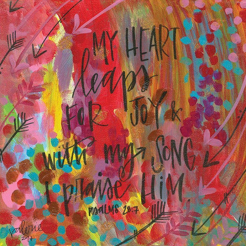 My Heart Leaps Black Modern Wood Framed Art Print by Wieners, Valerie