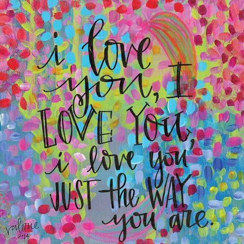 I Love You Gold Ornate Wood Framed Art Print with Double Matting by Wieners, Valerie